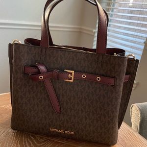 Michael Kors Emilia small satchel merlot